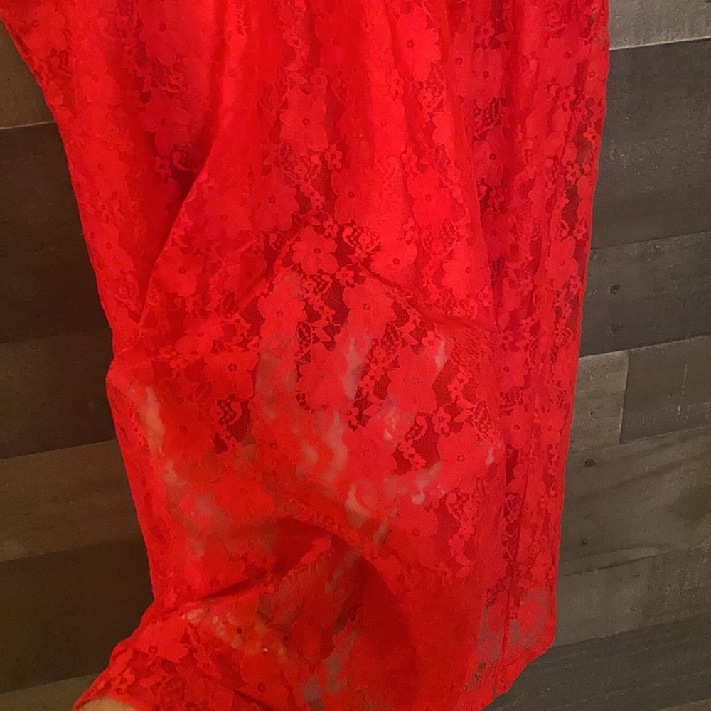 Classy Red Socialite Dress - Picture 3 of 7